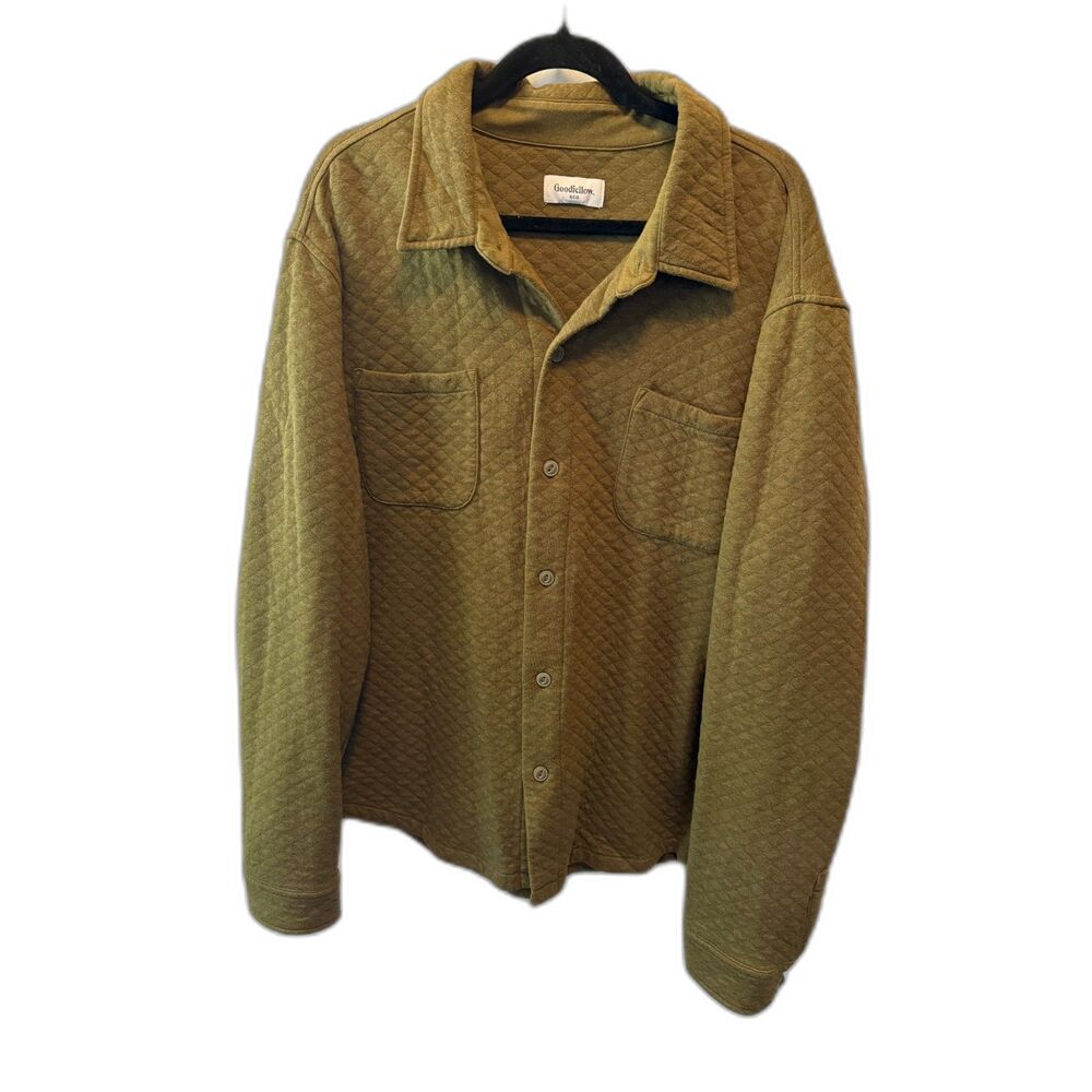 Goodfellow & Co Men’s Olive Green Quilted Shirt Jacket